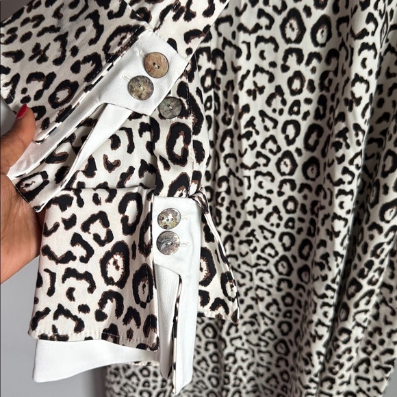 Julia Allert Leopard Print Long Button-Down Dress - Picture 10 of 13